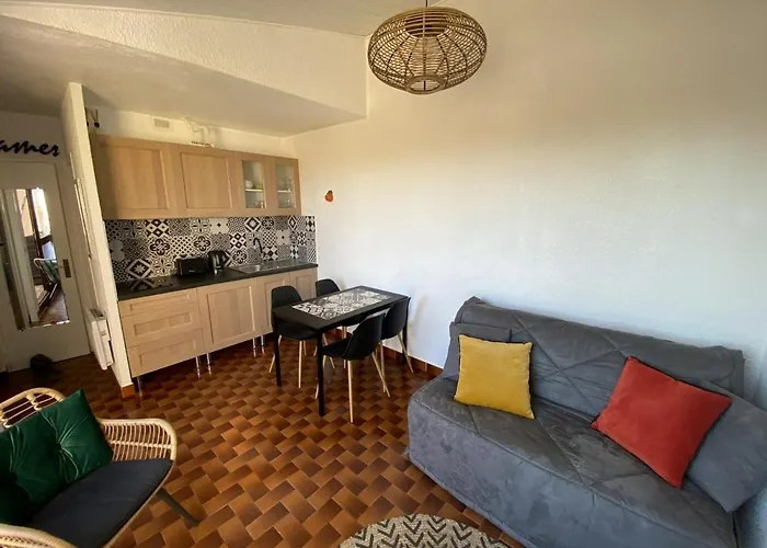 Villa T2 Front De Avec Terrasse A Port - 4 Couchages, Parking Prive, A Pieds - Fr-1-81-515 Leucate